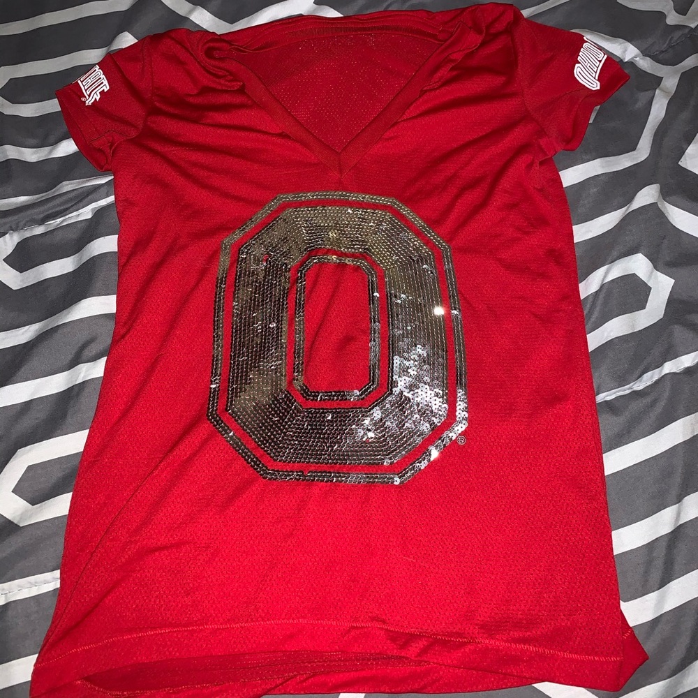 PINK Ohio State Jersey top